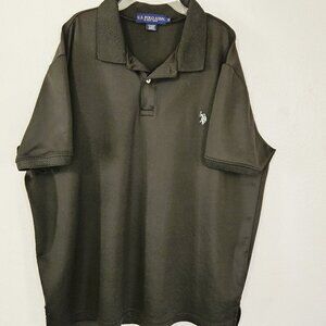 U. S. Polo Men's Classic Fit Black Short Sleeve Polo Golf Shirt Size XL